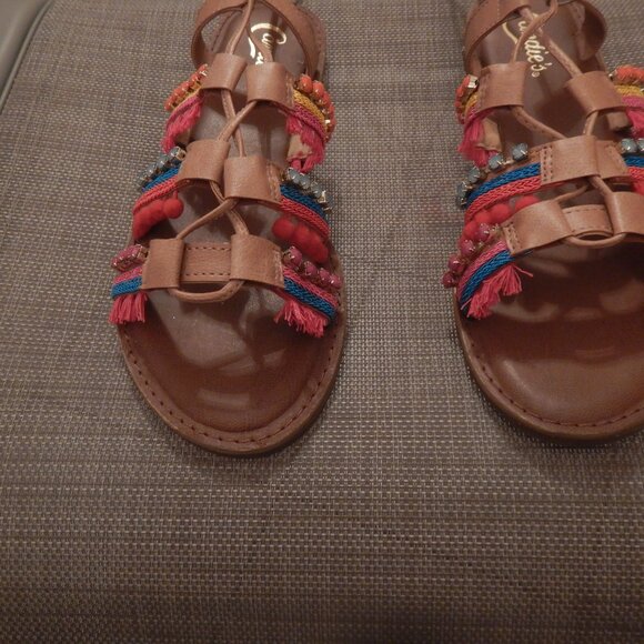 CANDIES SANDALS VERY COLORFUL LACE UP THE ANKLE - Picture 5 of 13